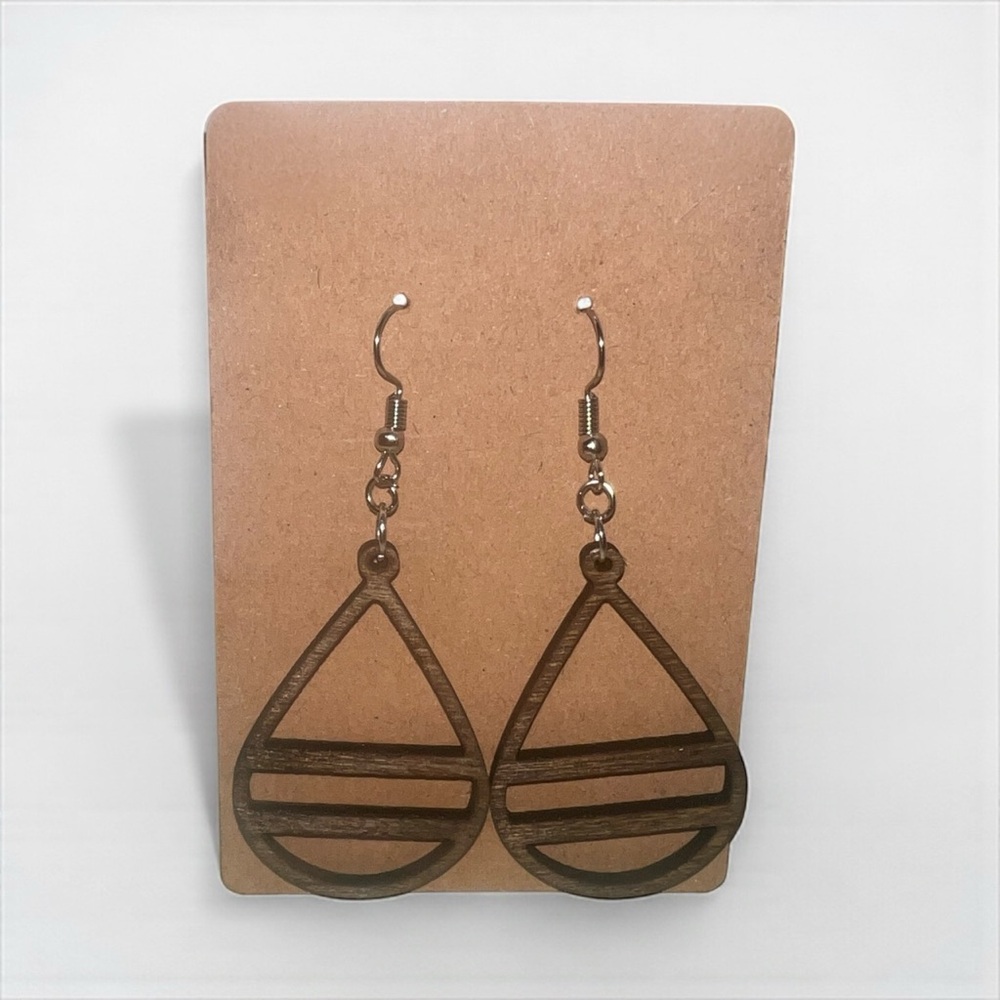 Elegant Brown Teardrop Earrings